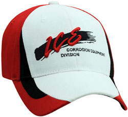 RIGHT FRONT VIEW OF HAT WITH EMBROIDERED LOGO